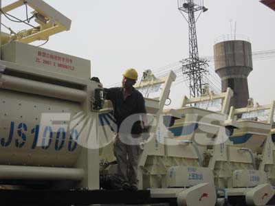 HZS50 Concrete Plant Being Shipped and Installed