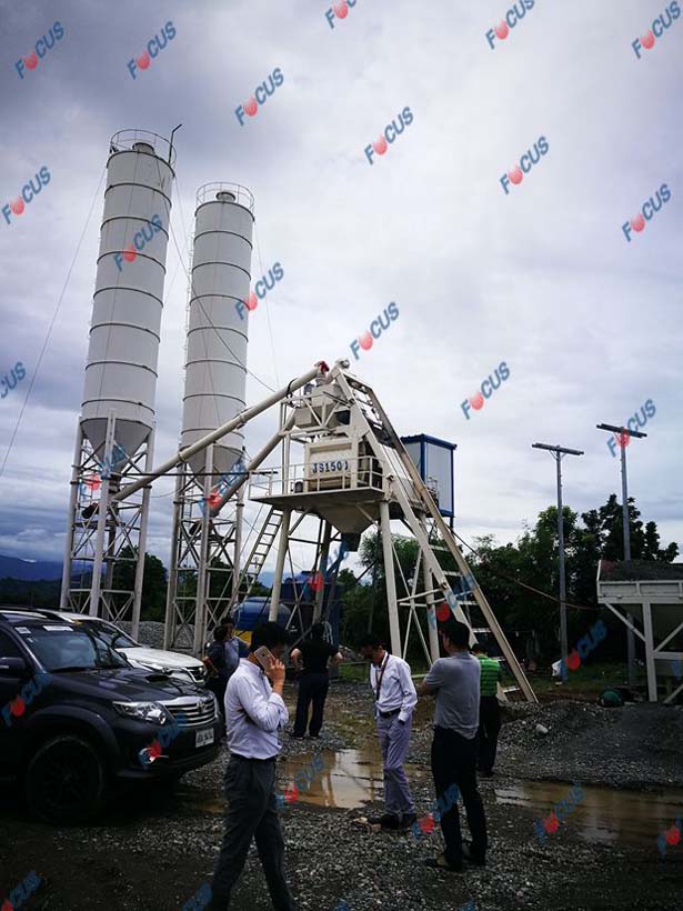 Two Sets of HZS75 Concrete Plant FOCUS Installed In Philippines Photo 2