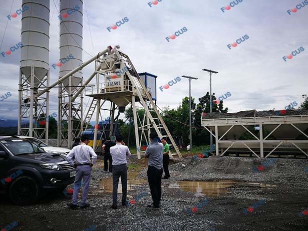 Two Sets of HZS75 Concrete Plant FOCUS Installed In Philippines Photo 3