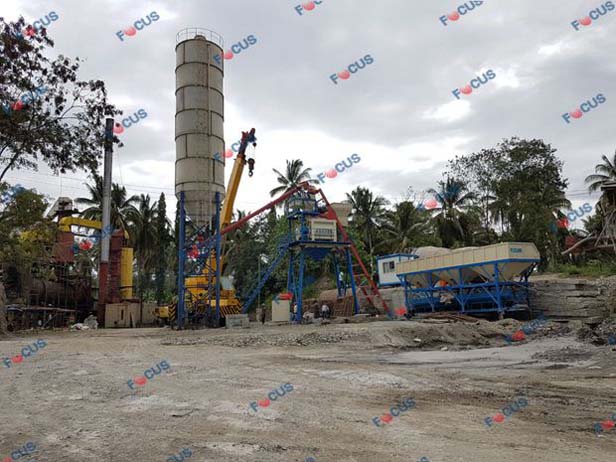 Two Sets of HZS75 Concrete Plant FOCUS Installed In Philippines Photo 4